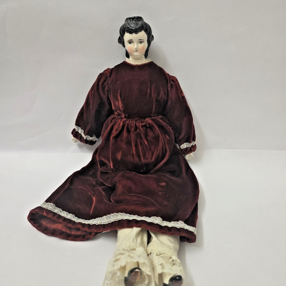 China Head Doll Lady German Vintage Soft Body Porcelain Hands Shoulder Feet - Picture 1 of 8